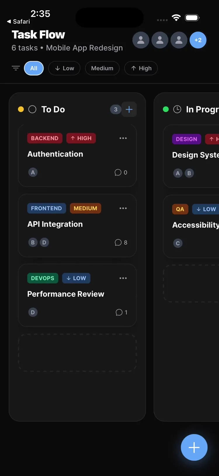 Task Flow - Free React Native Screen Kit | VibeFast | VibeFast